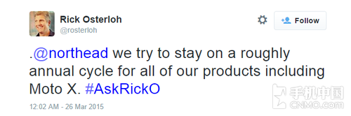 摩托羅拉Moto X三代將于今年第三季度發布