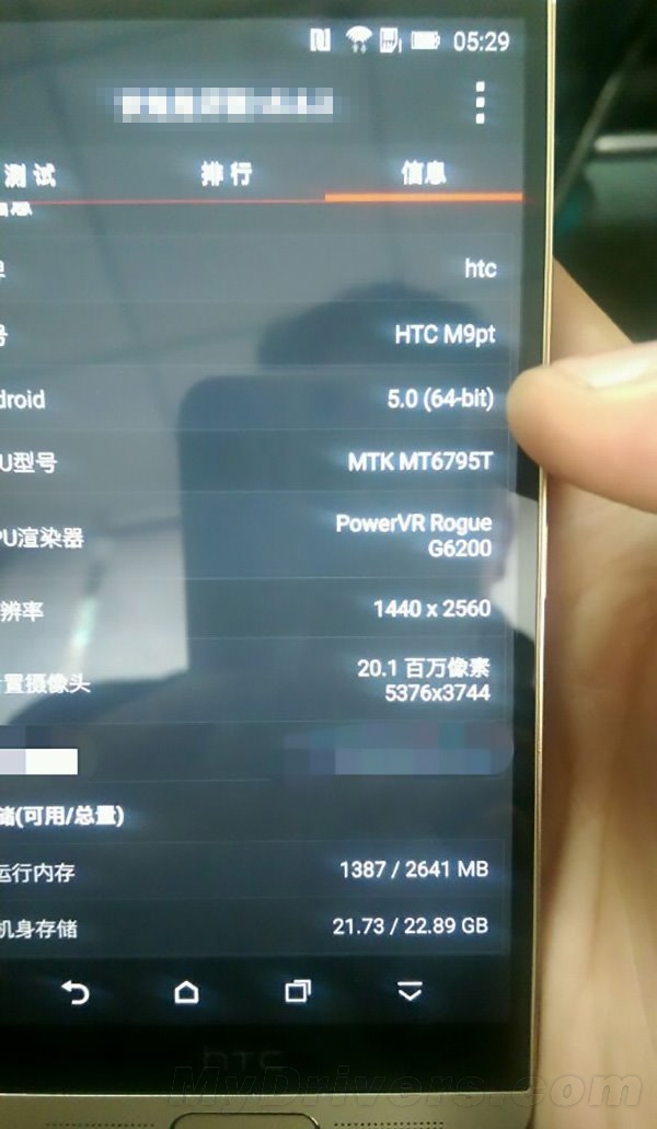 HTC M9 Plus配置全曝光:聯發科八核64位處理器