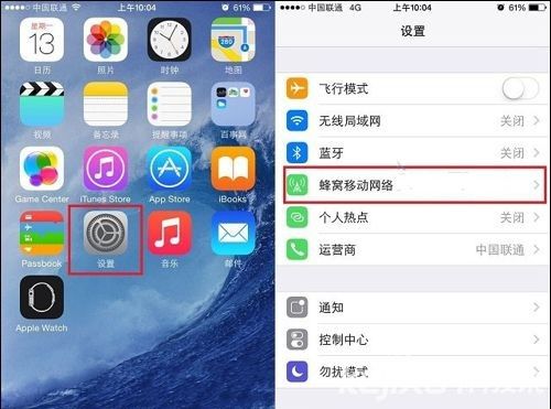 蘋果手機使用技巧：iPhone6如何關閉4G網絡？