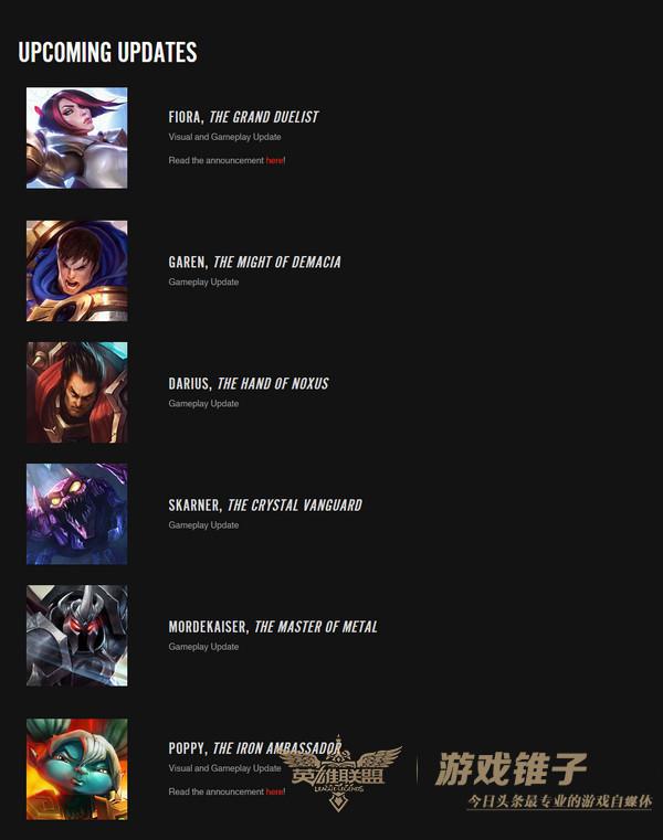 拳頭發(fā)布LOL新一輪英雄重做名單，蓋倫、諾手均上榜！