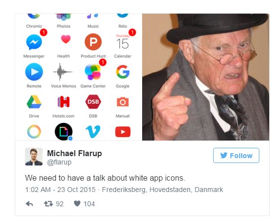 致APP圖標設計師：不要再隨便采用白色背景了