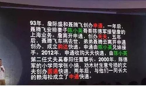 一張神圖：全國快遞公司原來是一家人