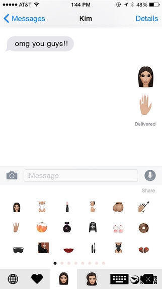 卡戴珊推了個巨臀表情：引爆蘋果App商店