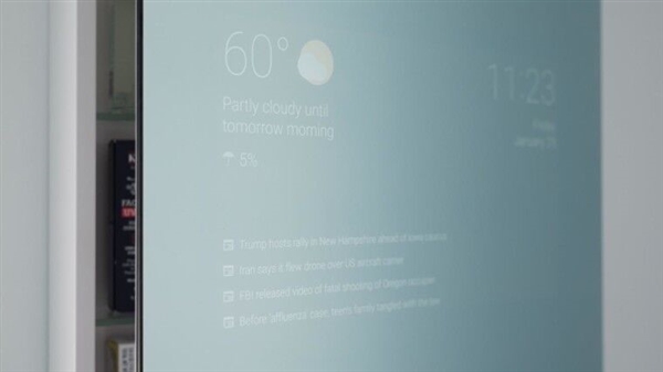 太炫酷了！谷歌工程師自制安卓浴鏡