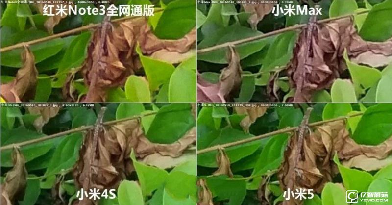 小米5/小米Max/紅米Note3全網(wǎng)通版/小米4s拍照對比評測