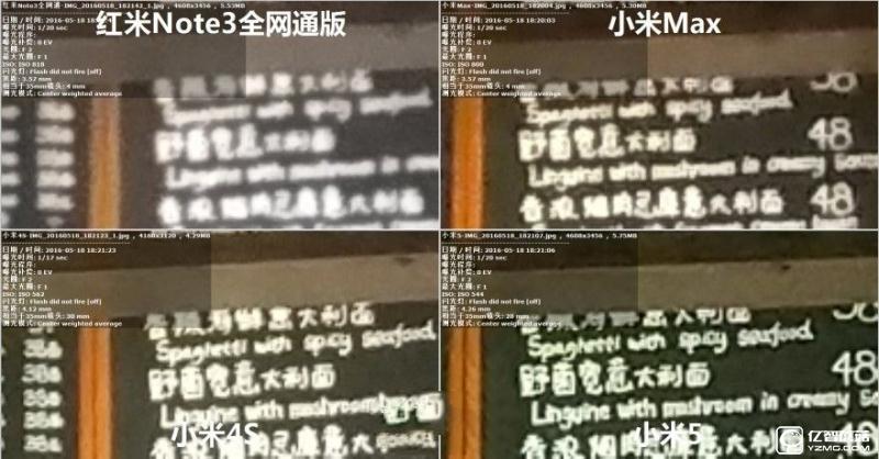 小米5/小米Max/紅米Note3全網(wǎng)通版/小米4s拍照對比評測