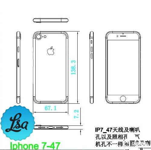 iPhone 7、7 Plus設計圖曝光：看完買誰 秒懂！