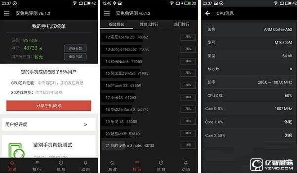 紅米3S和魅藍note3性能哪個好 屏幕與跑分對比