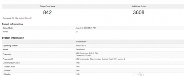 紅米手機4跑分曝光 搭載驍龍625 