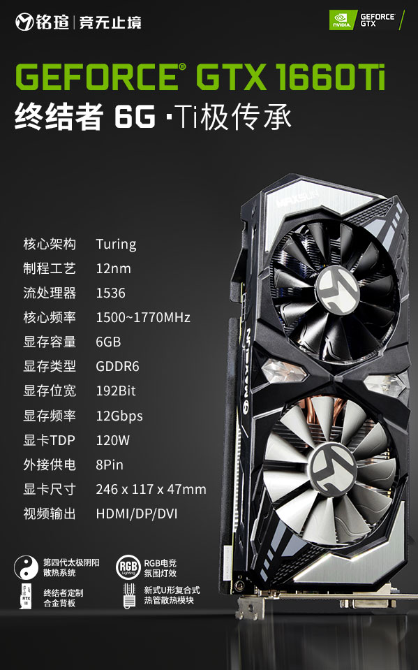 銘瑄GTX1660Ti終結者性能測試:一款沒有短板的顯卡