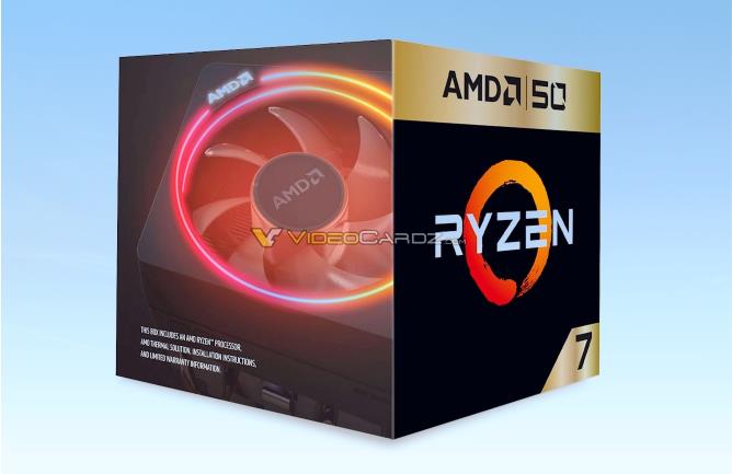AMD 50周年紀念版銳龍7 2700X產品圖曝光:AMD CEO親筆簽名