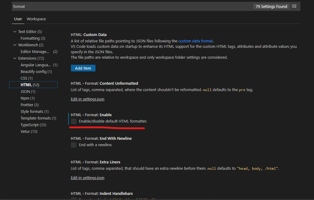 解決vscode 中保存后html自動(dòng)格式化的問題
