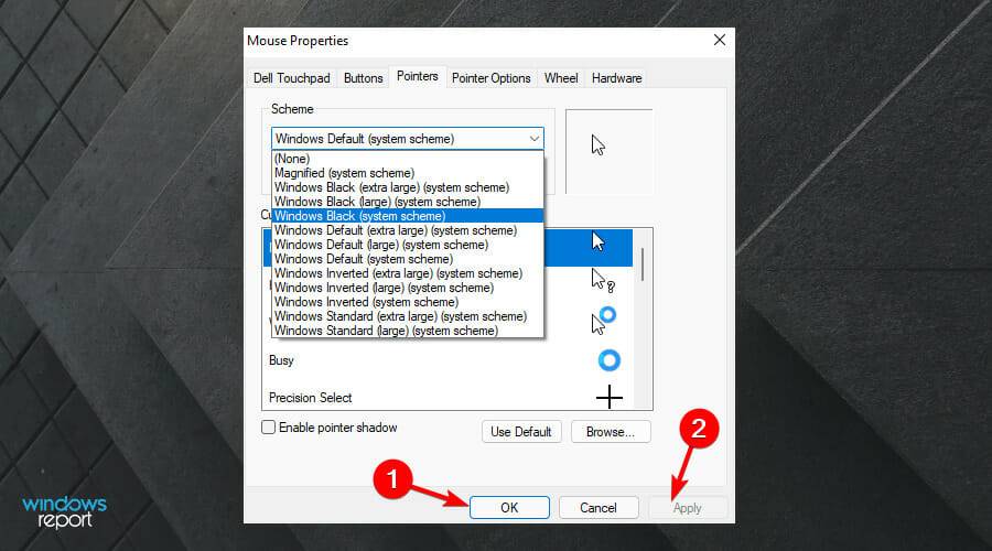 如何在Windows 11中將光標(biāo)更改為暗模式